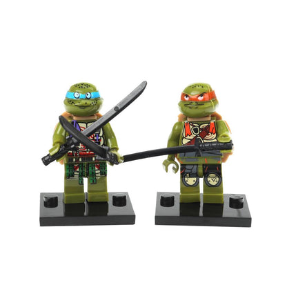 Figurines de construction en cuir + super héros -6 pièces Maîtres d'État en cor.2*96 pièces