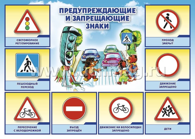 Комплект плакатов. Дорожные знаки