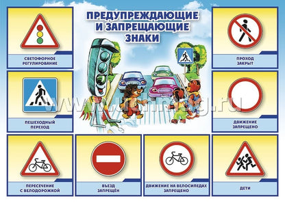 Комплект плакатов. Дорожные знаки