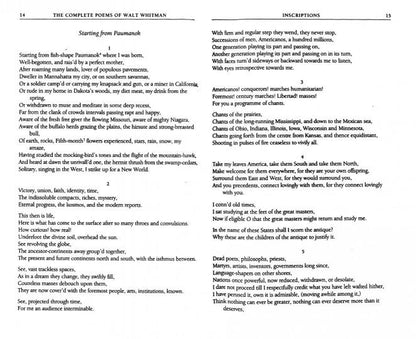 The Complete Poems of Walt Whitman