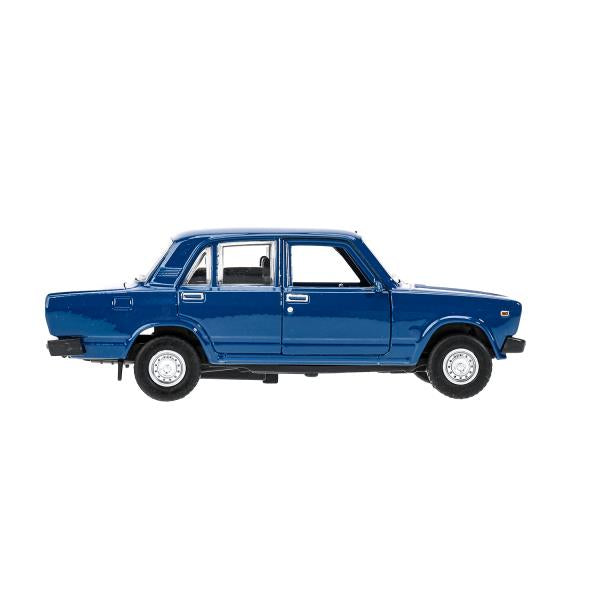 Машина металл LADA ваз-2105 1997 12 cm, двери, багаж, инерц.темно-синий,кор. Технопарк в кор.2*36шт