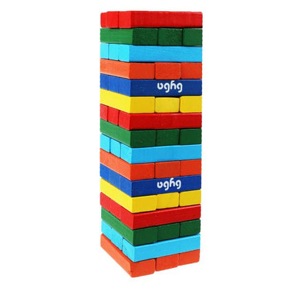 Настольная игра пирамидка деревянная башня БУБА кор.8*27*8см ИГРАЕМ ВМЕСТЕ в кор.25шт