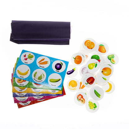 Лото пластмассовое "Овощи, фрукты"