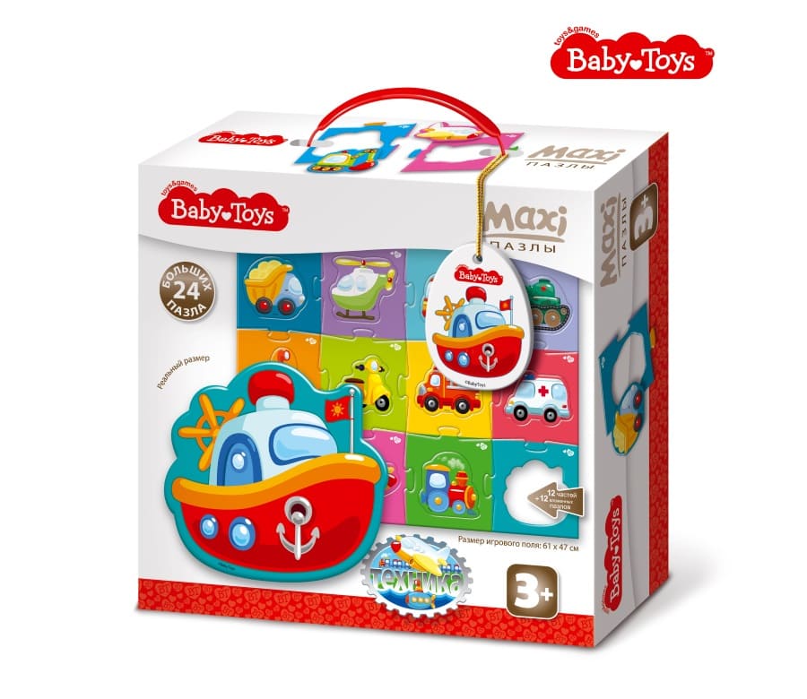 Пазлы MAXI "Техника" 24 эл Jouets Pour Bébé (поле 61х47см)