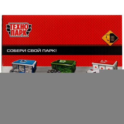 GARAGESMA-20PL337970 Модель пластик ГАРАЖ 20,5 см, ворота, желт, кор. Технопарк в кор.24шт