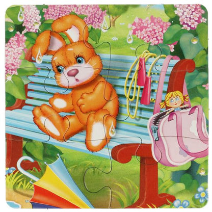 Игрушки. А.Барто. Livre de 5 puzzles de 6 détails. 160х160мм. 10 cartes. стр. Умка в кор.28шт