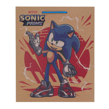 Пакет подарочный крафт Sonic Соник, l 26*32*10 см ЧУДО ПРАЗДНИК в кор.10*12шт