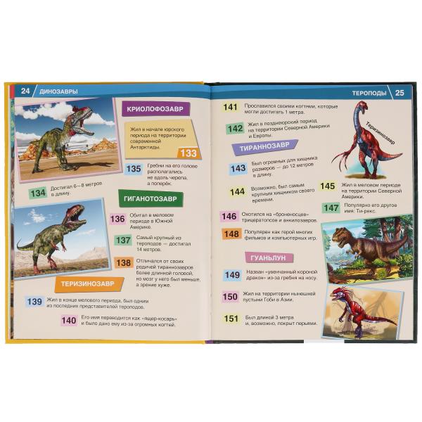 "УМКА". ДИНОЗАВРЫ. 365 ФАКТОВ. (ЭНЦИКЛОПЕДИЯ А4). ТВЕРДЫЙ ПЕРЕПЛЕТ. БУМАГА МЕЛОВАННАЯ в кор.14шт