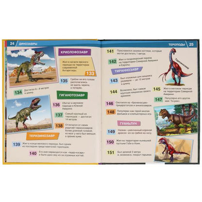 "УМКА". ДИНОЗАВРЫ. 365 ФАКТОВ. (ЭНЦИКЛОПЕДИЯ А4). ТВЕРДЫЙ ПЕРЕПЛЕТ. БУМАГА МЕЛОВАННАЯ в кор.14шт