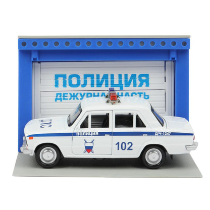 Modèle en plastique ГАРАЖ ПОЛИЦИЯ 20,5 cm, vaz 2106, син, кор. Parc technologique à Cor.24шт
