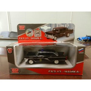 МАШИНА "ТЕХНОПАРК" МЕТАЛЛ. ИНЕРЦ. ГАЗ ЧАЙКА МИЛИЦИЯ, ОТКРЫВ. ДВЕРИ 6410D В РУСС. КОР. dans le cor.3*36шт