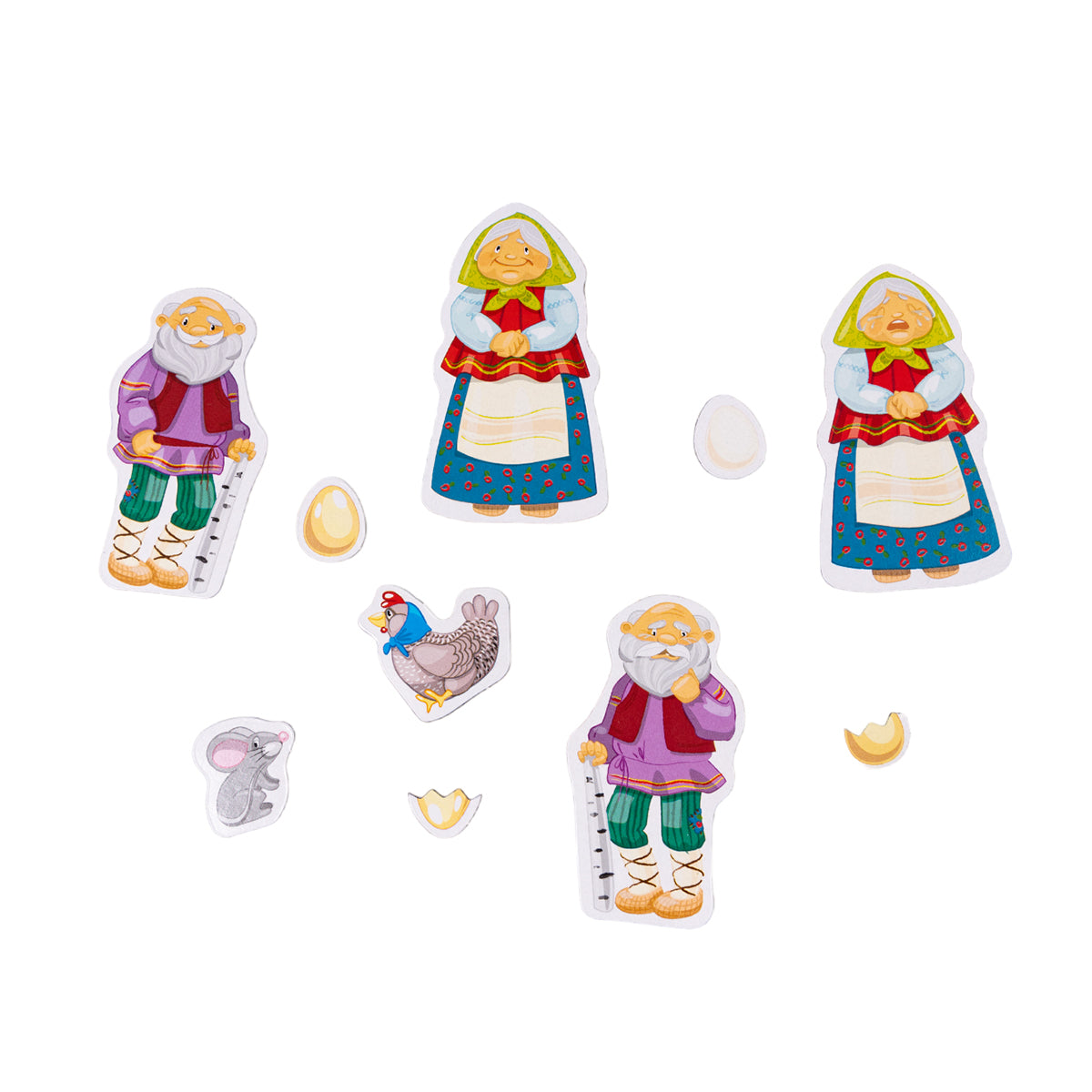 Игра магнитная развивающая. Histoire magnétique "Курочка Ряба" (европодвес, 4х20шт)