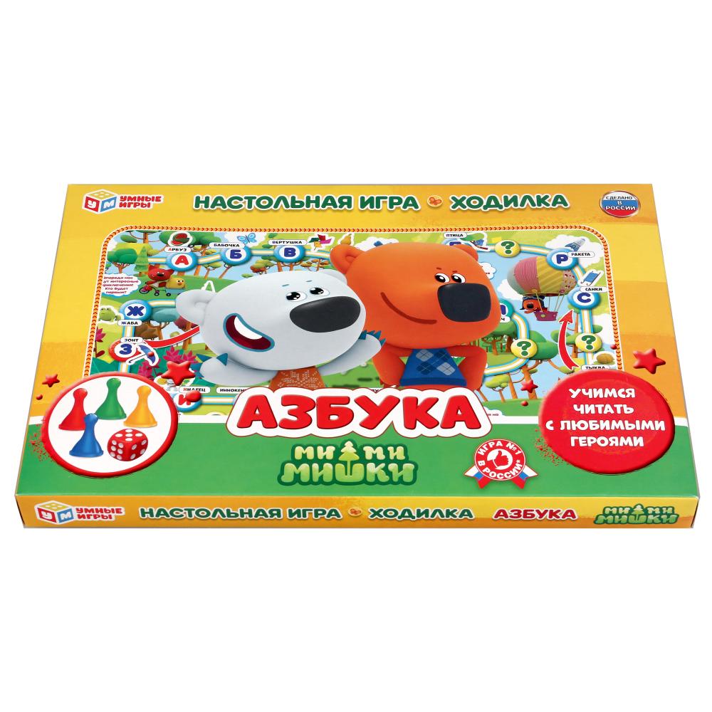 Настольная игра-ходилка Азбука. Ми-Ми-Мишки. в кор. Умные игры в кор.20шт