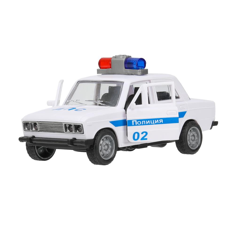 Машина пластик АВТОМОБИЛЬ 14 см, инерц,ПОЛИЦИЯ белый,кор. Технопарк в кор.2*120шт