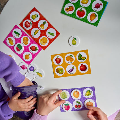 Лото пластмассовое "Овощи, фрукты"