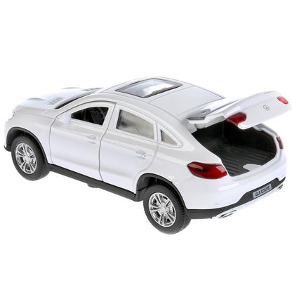 ТМ Технопарк. Machine en métal "MERCEDES-BENZ GLE COUPE" 12 cm, ouverte. двери, инерц, БЕЛЫЙ в кор.2*36шт