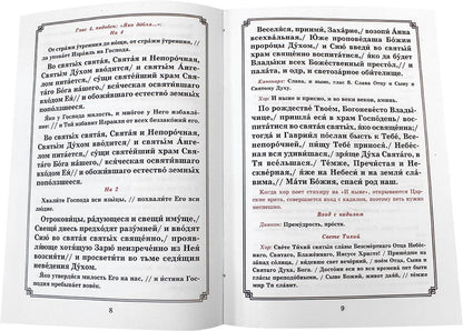 Введение во храм Пресвятой Богородицы. Ensuite, le nettoyage est terminé. Pour la clirosa et le miran