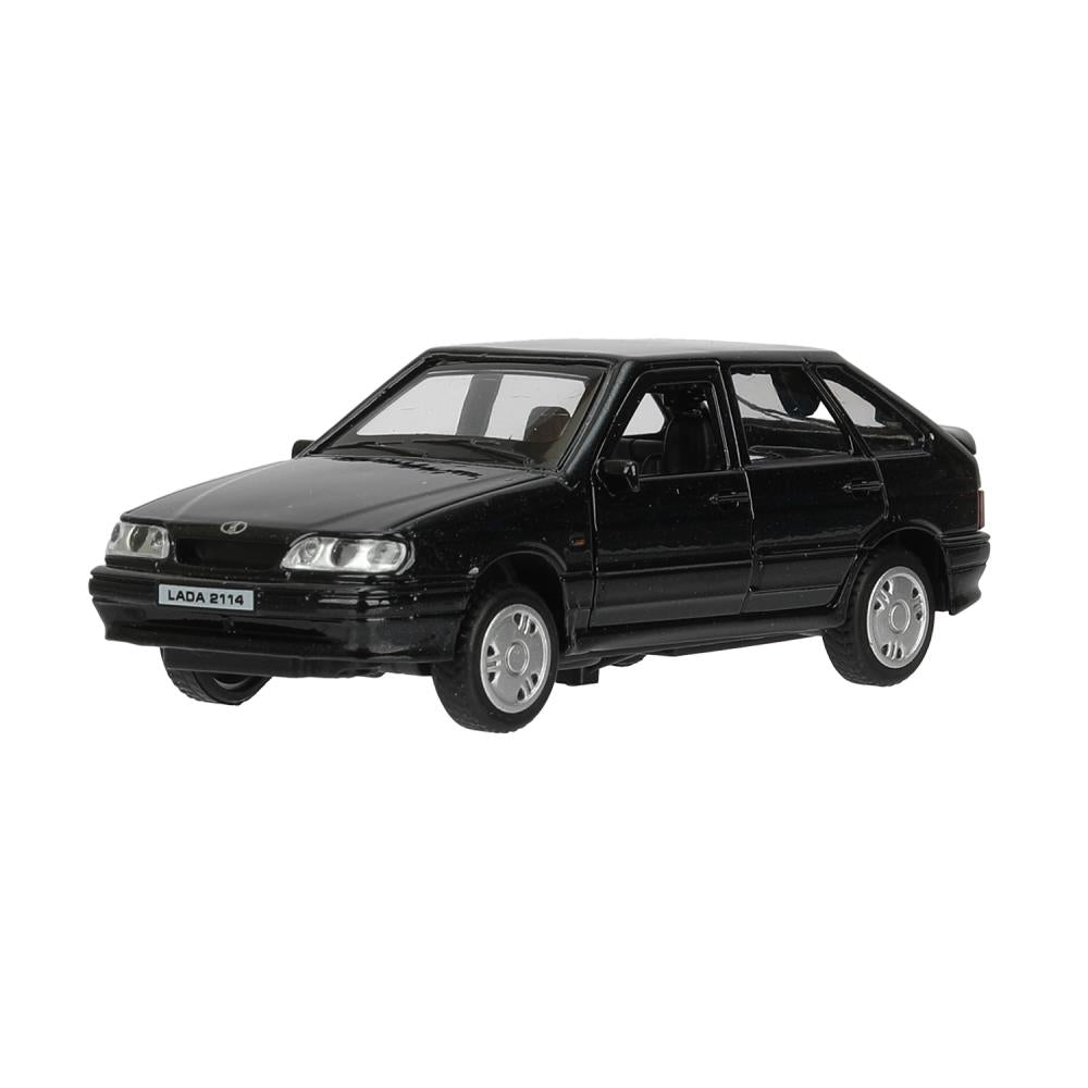 Машина металл свет-звук LADA 2114"самара",12см,откр дв,баг,инер,черный,в кор Технопарк в кор.2*36шт