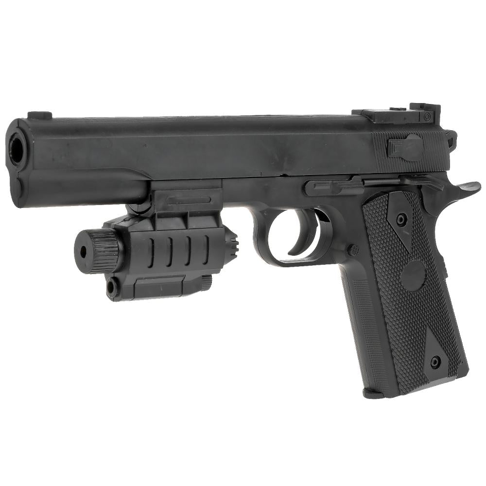 Пистолет с лазерн. прицелом, с пульками 2019 в пак. в кор.2*72шт