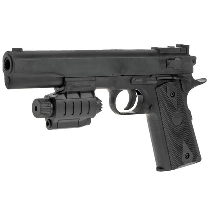 Пистолет с лазерн. прицелом, с пульками 2019 в пак. в кор.2*72шт