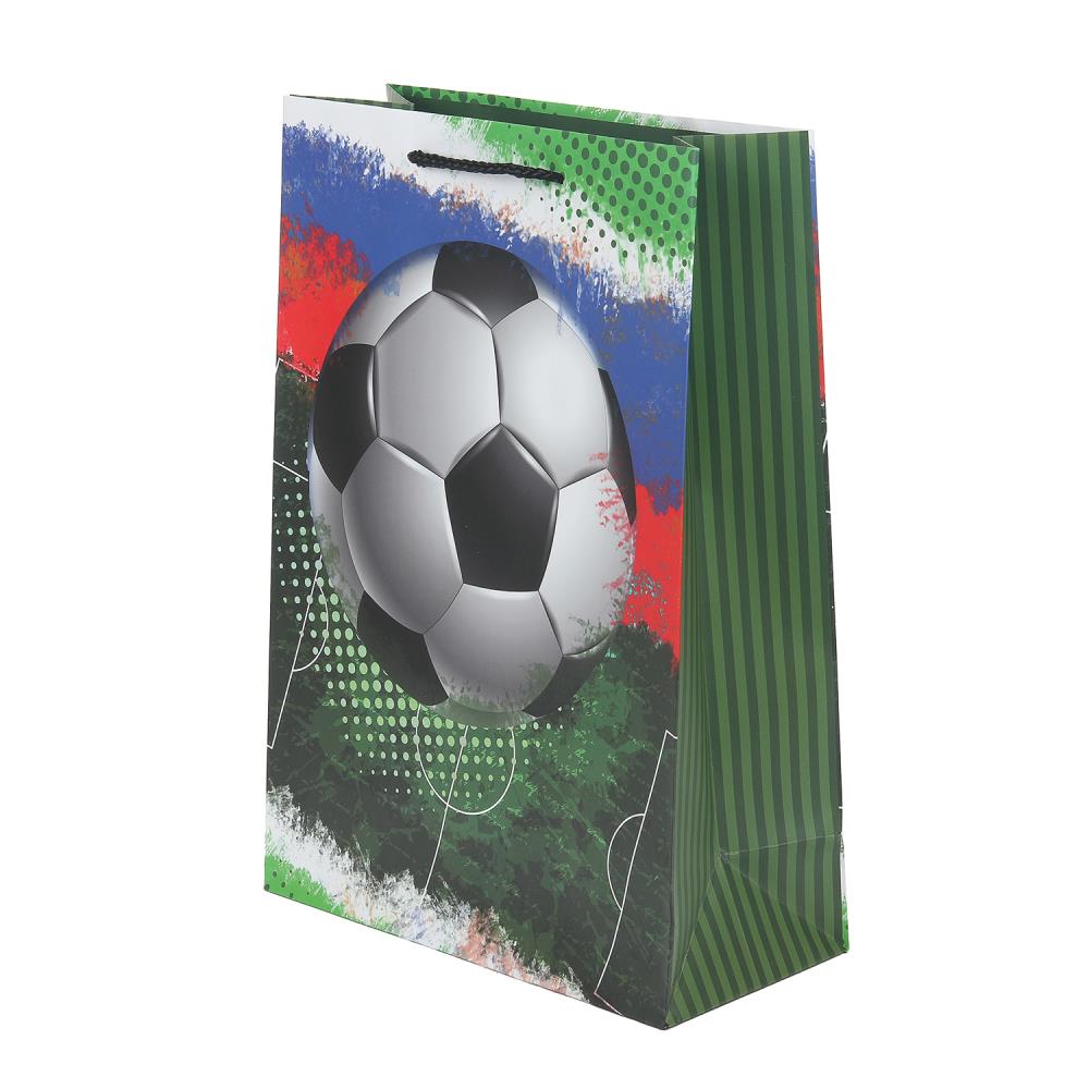Пакет подарочный МАТОВЫЙ ml,футбол,140 гр/м2 ЧУДО ПРАЗДНИК в кор.10*12шт