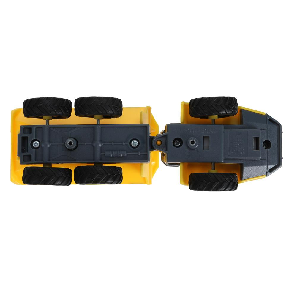 Машина металл caterpillar КАРЬЕРНЫЙ САМОСВАЛ, 15 см, дверь, инерция Технопарк в кор.2*24шт
