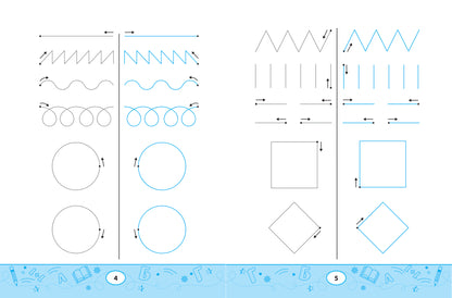 Линия за линией: прописи двумя руками: зеркальное рисование