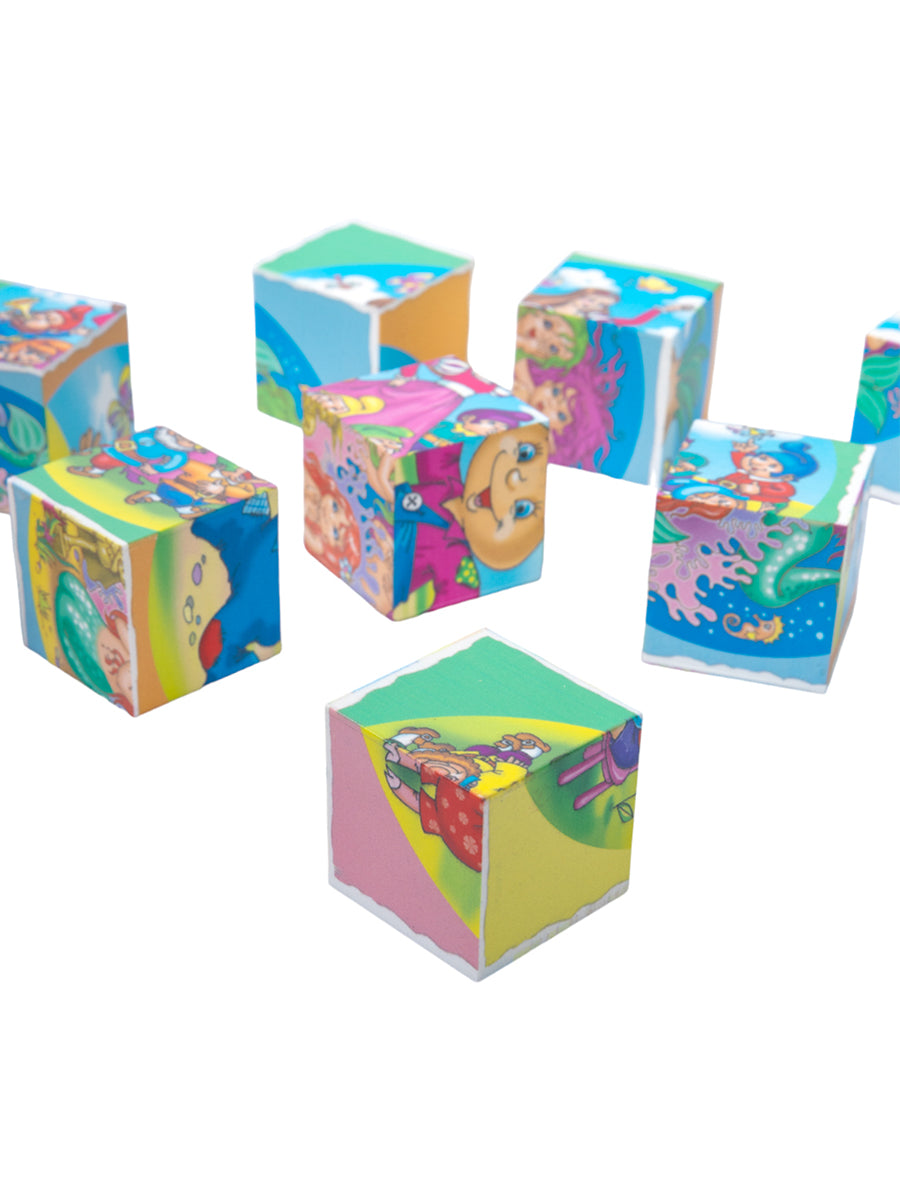 Cubes "Цветные сказки-4" (sans autocollants) 9 pièces art.00682