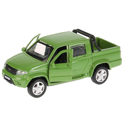Машина металл "UAZ PICKUP", длина 12см, открыв. двери, инерц, ЗЕЛЕНЫЙ в кор. Технопарк в кор.2*36шт