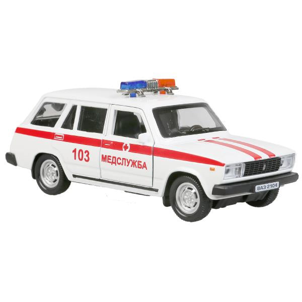 Machine en métal noir, "vaz-2104, jouet en forme de pomme", 12 cm, inerte, blanc dans le corps, technologie dans le corps 2*36 pouces