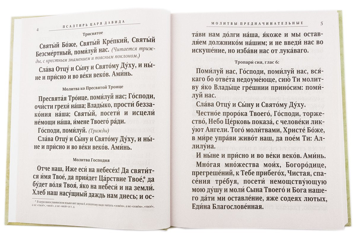 Псалтирь святого пророка и царя Давида (крупным шрифтом) (бледно желто-зеленый)