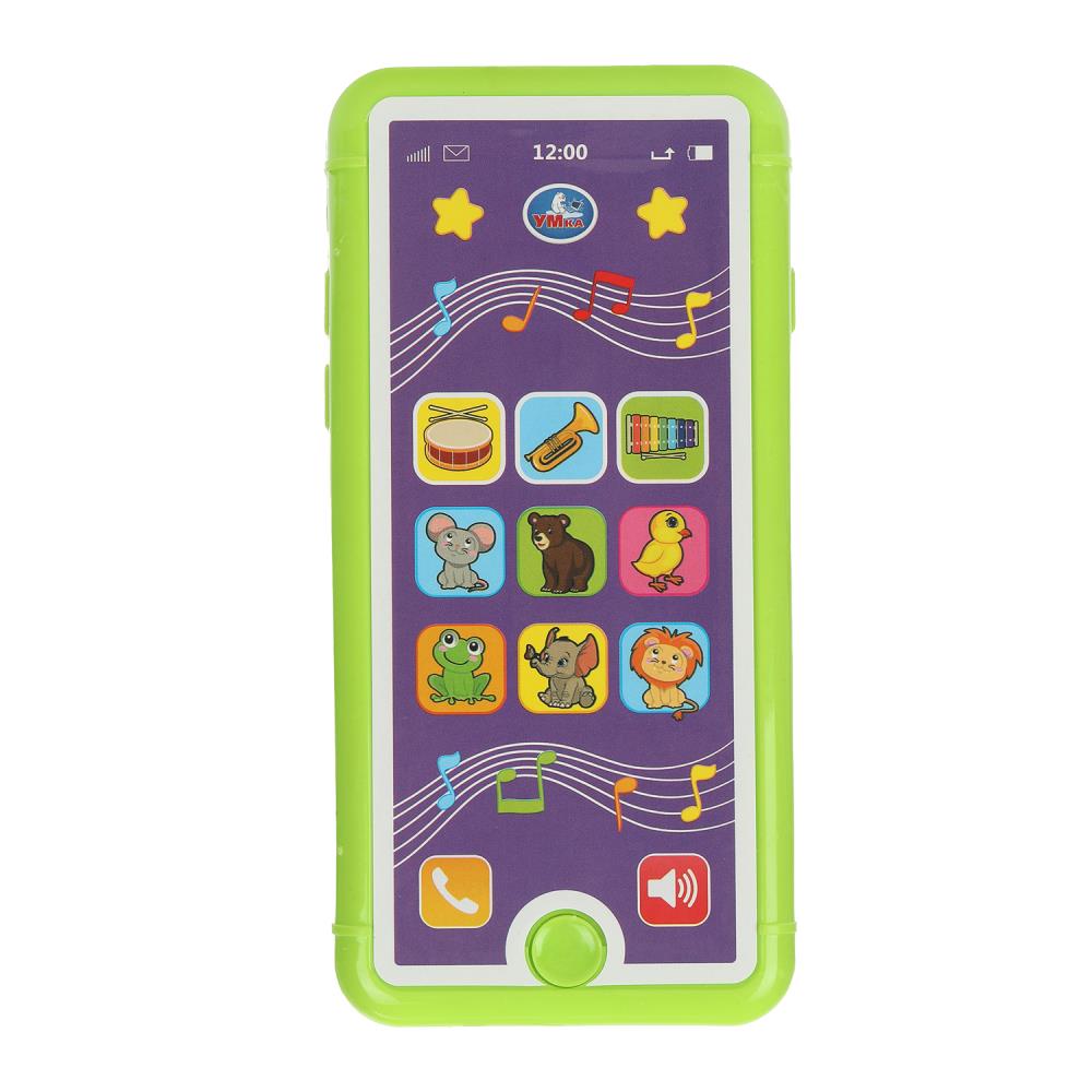 Le téléphone contient des mélodies musicales de plus de 20 mélodies, phrases et paroles dans le blister. Умка в кор.180шт