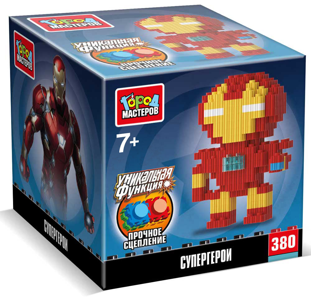 Конструктор 3D сборная фигурка супергерои, 201 дет. Город мастеров