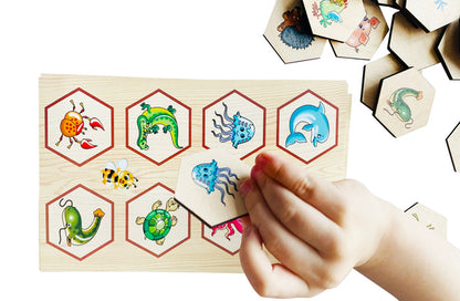 Лото с деревянными фишками "Пчелка"