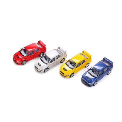 Машина металл. инерц. mitsubishi lancer evolution vii 1:36 в дисплее Kinsmart уп-12шт в кор.2*6уп
