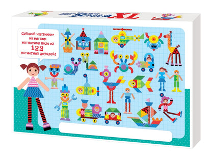 Игра магнитная развивающая. Мозаика магнитная "Всякая всячина", XL, 122 éléments