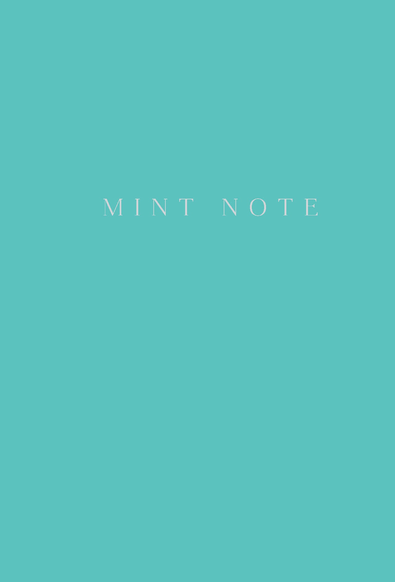 Mint Note. Стильный блокнот с "мятными" страницами (А5, обложка на ткани с тиснением фольгой)