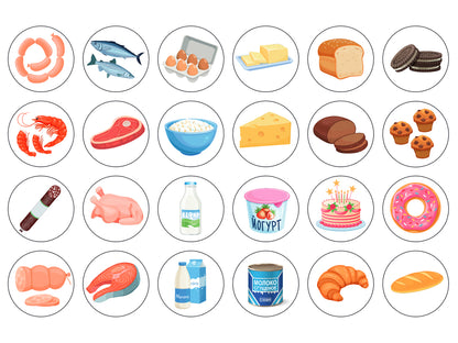 Лото с деревянными фишками "В магазин за продуктами" Baby Toys