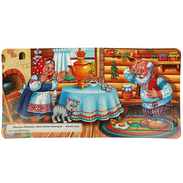 Курочка Ряба. Книга-пазл. 160х160мм. Eh bien. 10 pièces. Умка в кор.28шт