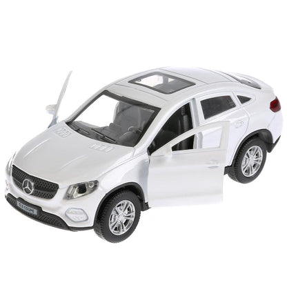 ТМ Технопарк. Machine en métal "MERCEDES-BENZ GLE COUPE" 12 cm, ouverte. двери, инерц, БЕЛЫЙ в кор.2*36шт