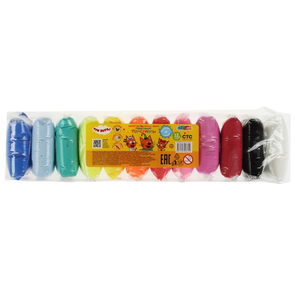 Легкий plastilin Три Кота 12 feuilles 10 gr dans le paquet MultiArt en cor.66шт