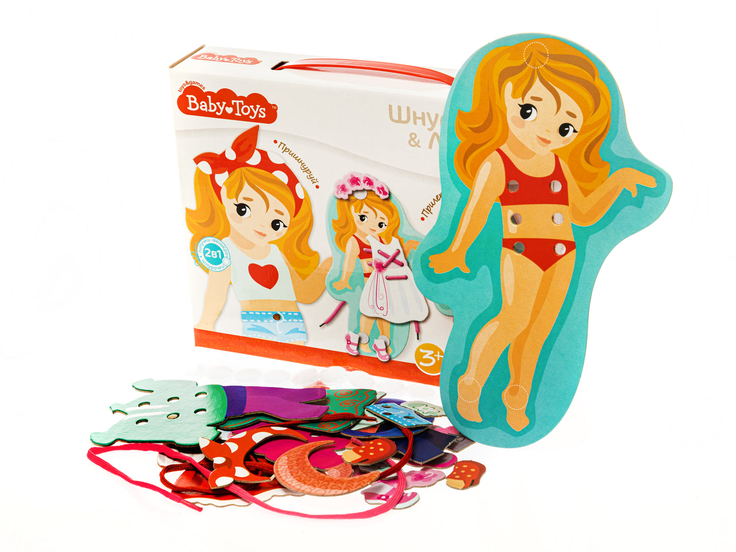 ШНУРОВКИ И ЛИПУЧКИ. "НАРЯДИ МИЛУ" BABY TOYS в кор.14шт