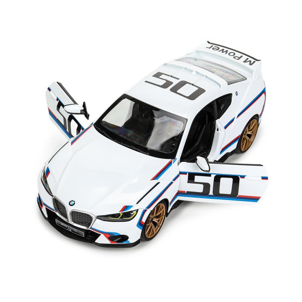 Véhicule pour BMW 3.0 csl 1:14, bleu, 2 pièces, deux portes ouvertes Rastar en couleur 6 pouces