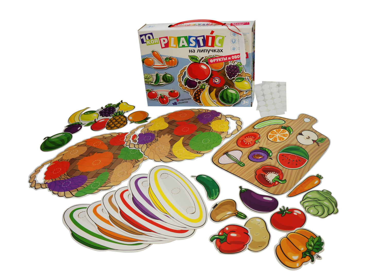 Пластик на липучках "Фрукты и овощи" 10KOR PLASTIC