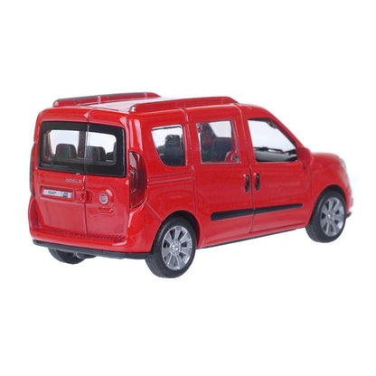 Машина металл FIAT DOBLO 12 см, двери, багаж, инерц, красный, кор. Технопарк в кор.2*36шт