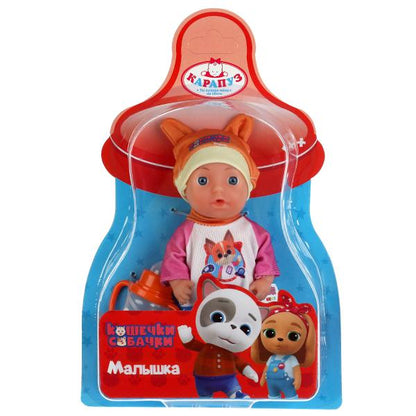 La fonction PUPS du COTON - 15 cm, il y a un pistolet, une bouteille, dans un blister CA de 72 pouces