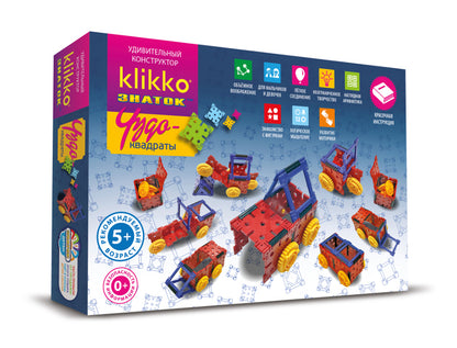 Удивительный конструктор ЗНАТОК-Klikko Чудо КВАДРАТЫ 12в1 (21 détails)