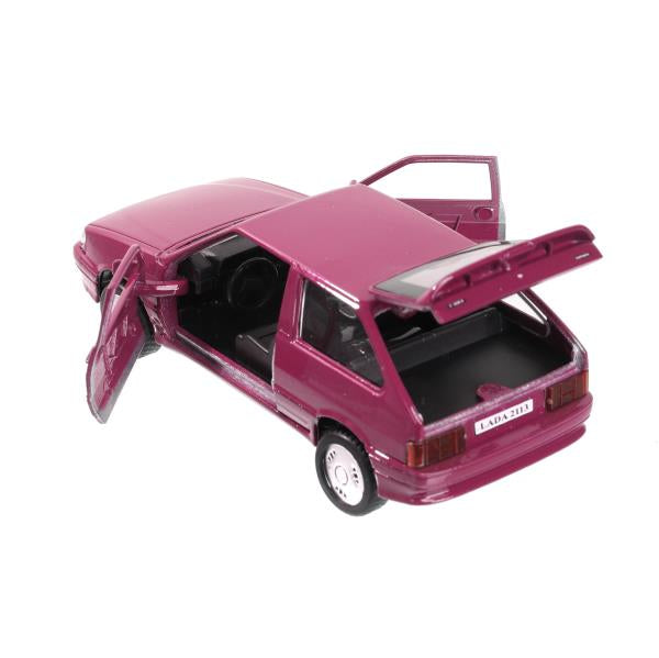 Machine en métal vaz-2113 12 cm, double, sac, argent, rouge, cor. Parc technologique dans le cor.2*36шт