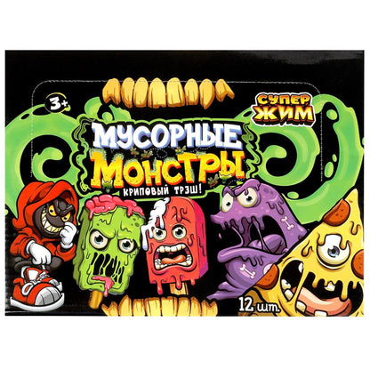 Игрушка мялка с мукой, глаз 6см, цвета в асс., дисплей Супер Жим уп-12шт в кор.12уп