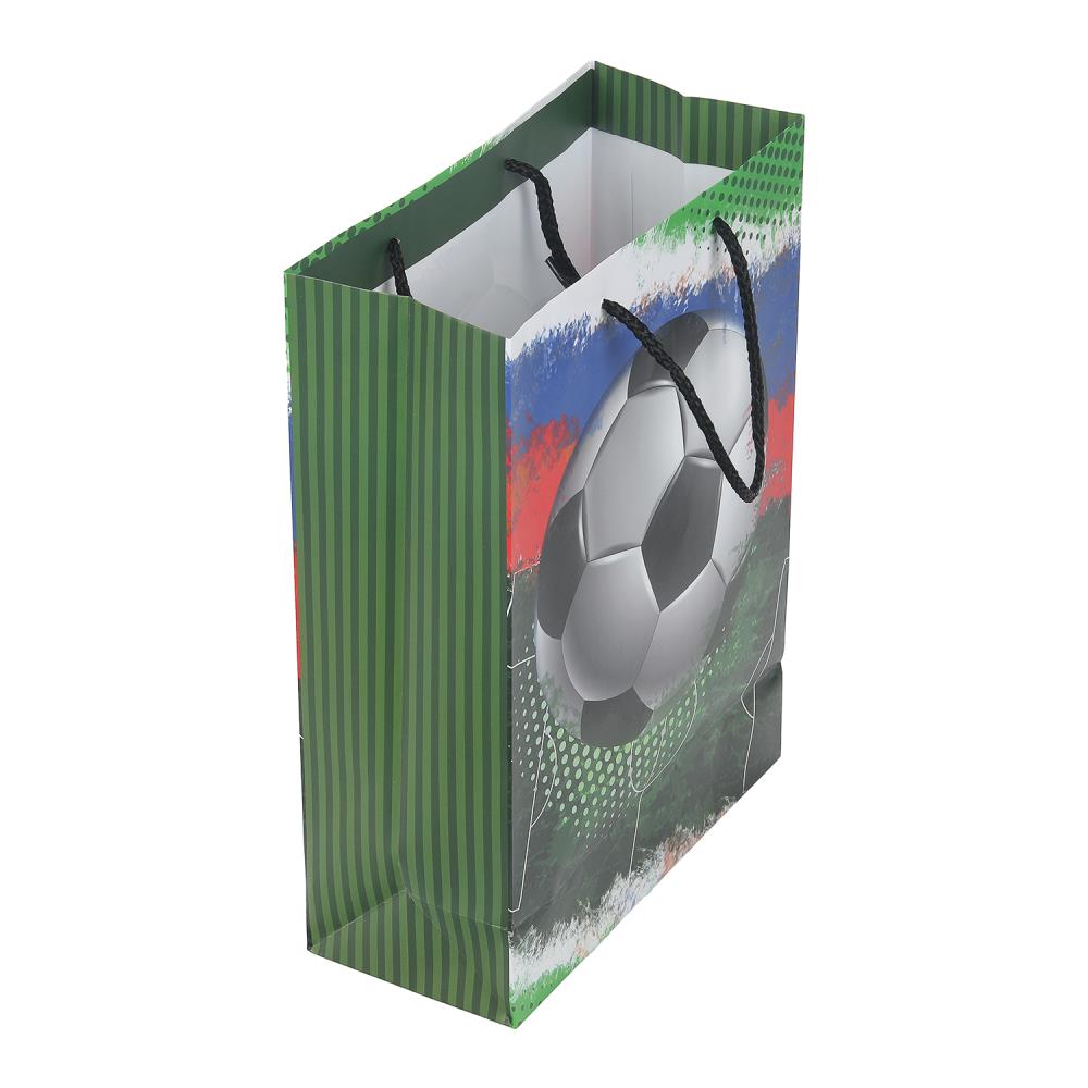 Пакет подарочный МАТОВЫЙ ml,футбол,140 гр/м2 ЧУДО ПРАЗДНИК в кор.10*12шт